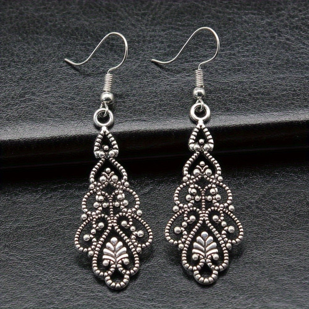 Vintage Floral Drop Earrings
