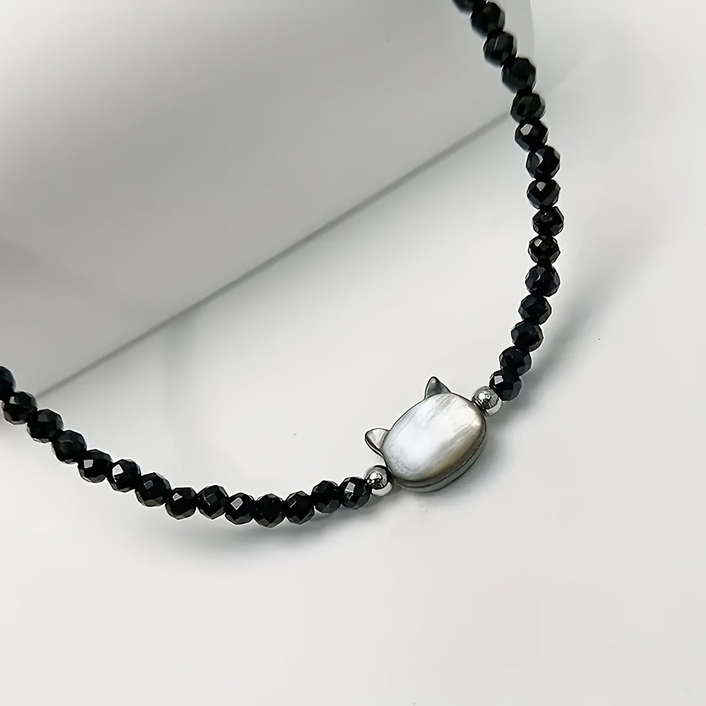 Cat Head Natural Stone Necklace