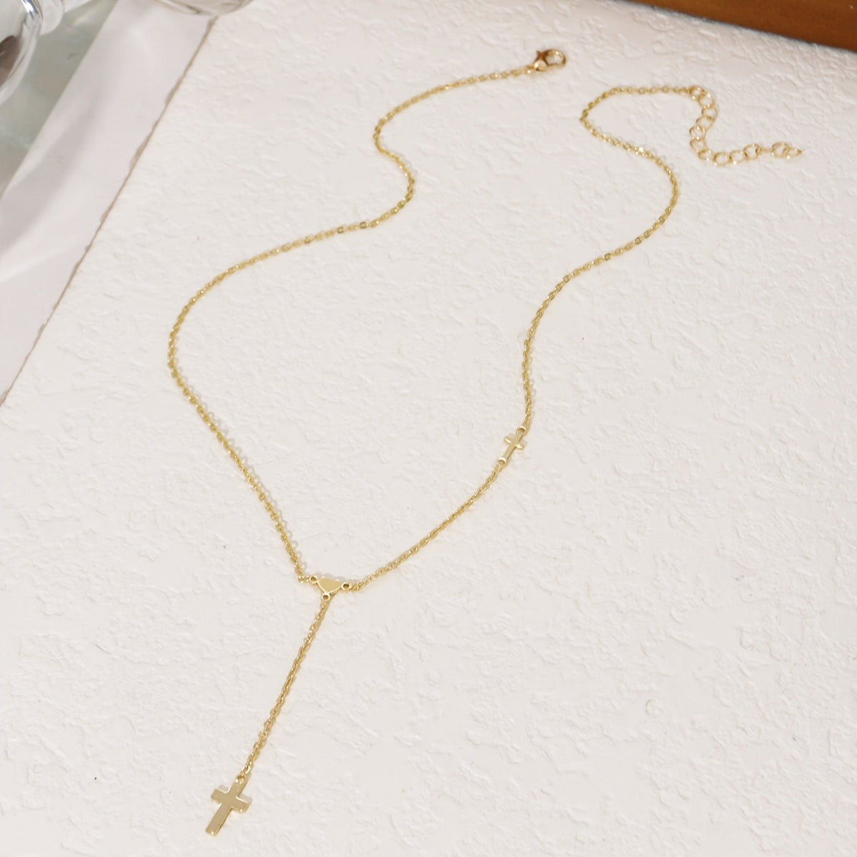 Mini Cross & Heart Y-Necklace