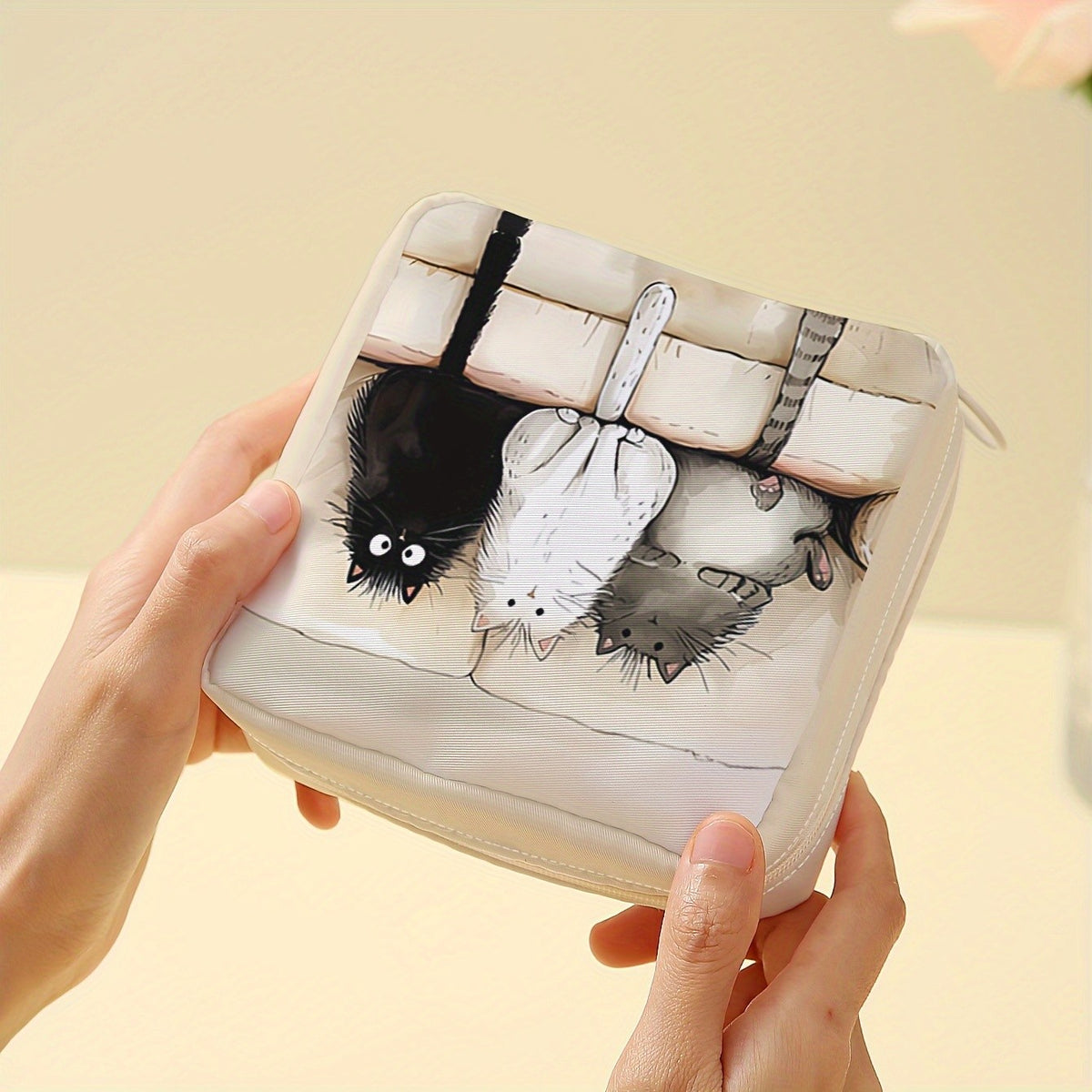 Three Kittens Print Pouch