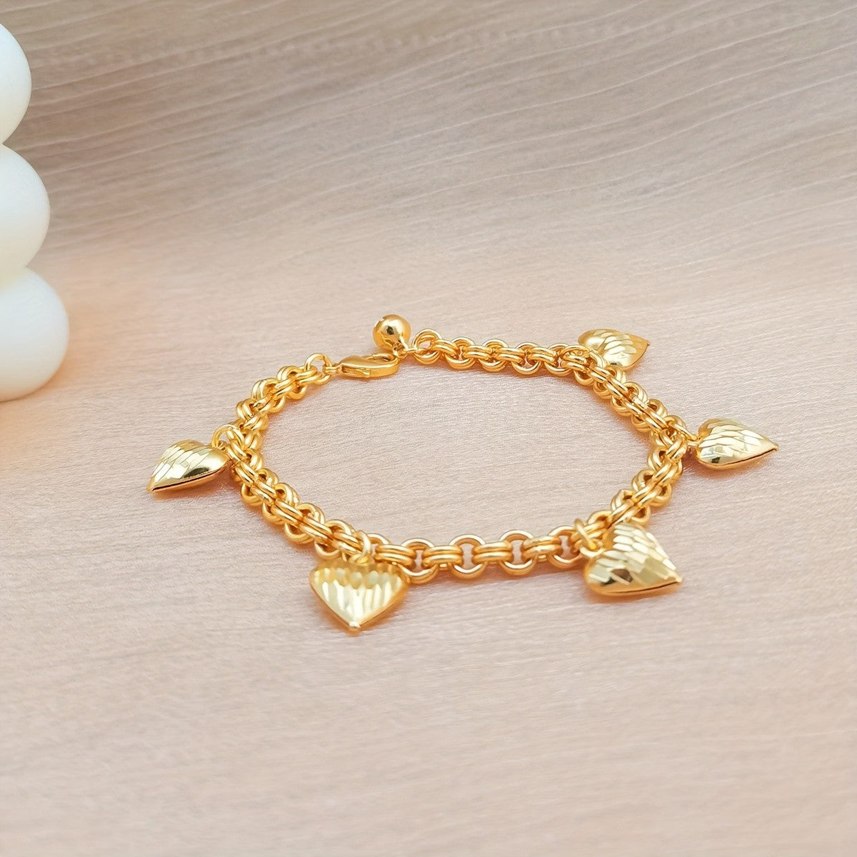 Leaf Motif Link Bracelet