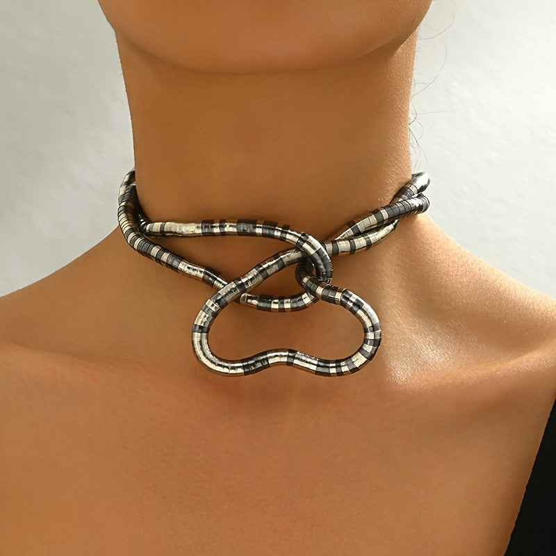 Interlocking Loop Choker Necklace