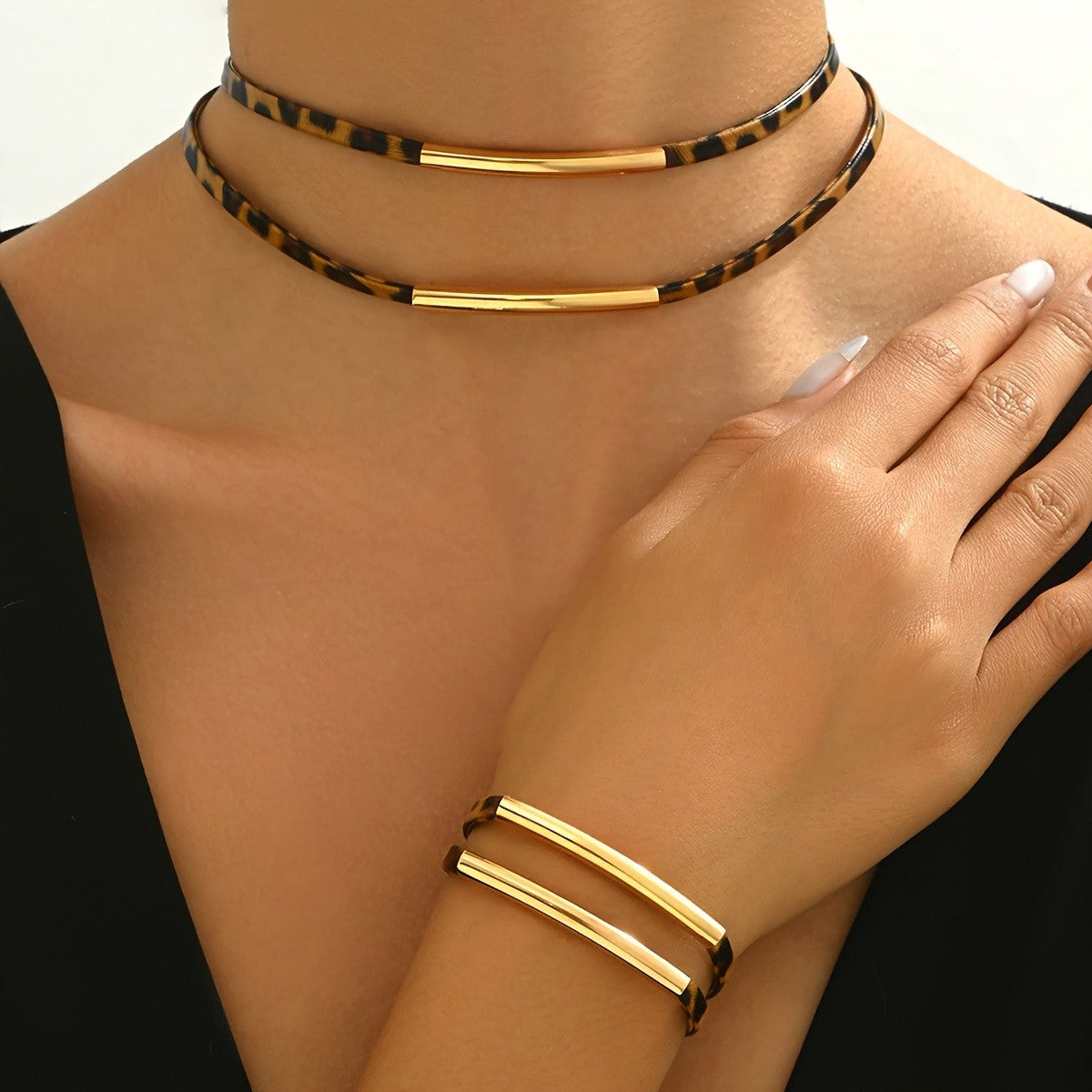 Leopard Print Jewelry Set