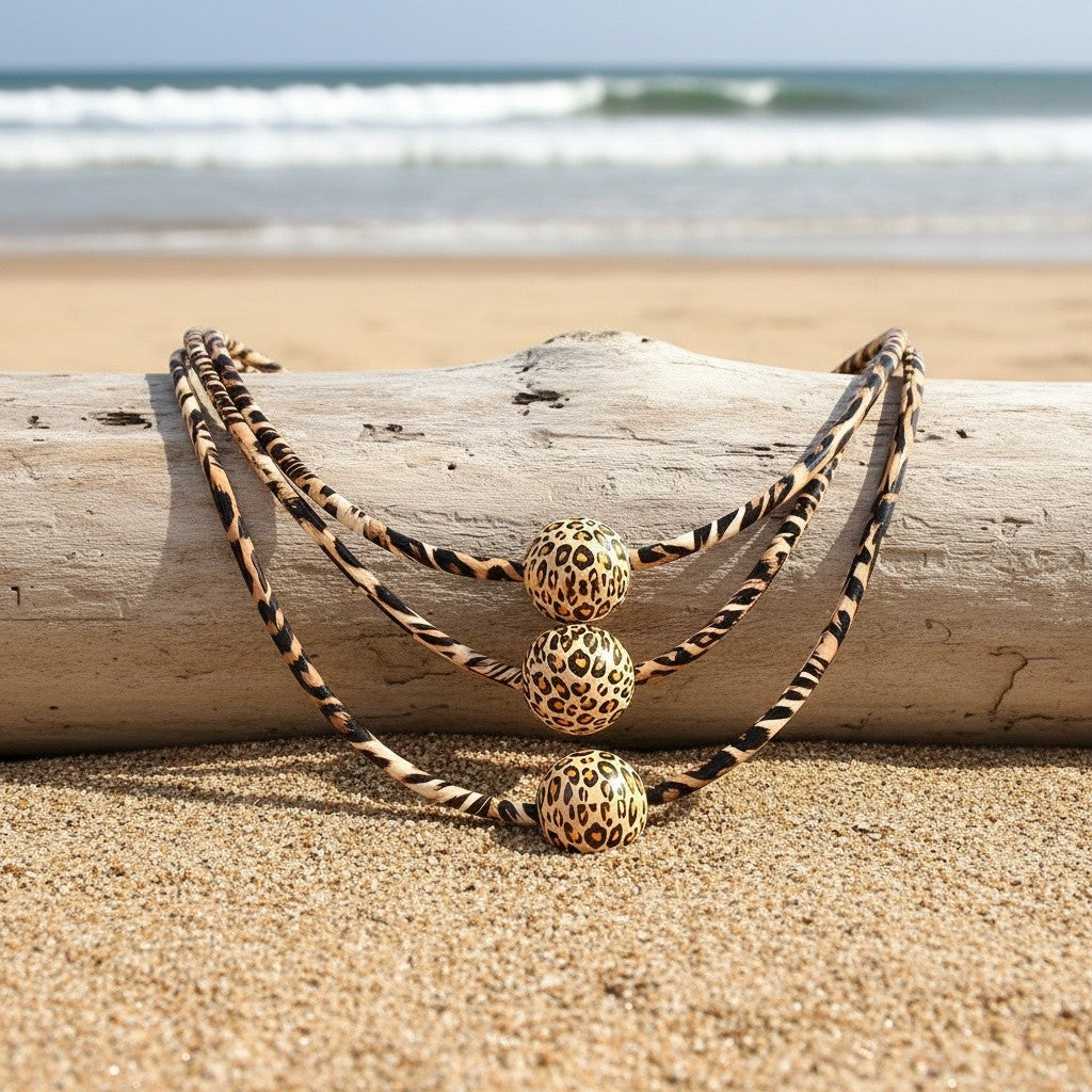 Leopard Print Layered Necklace