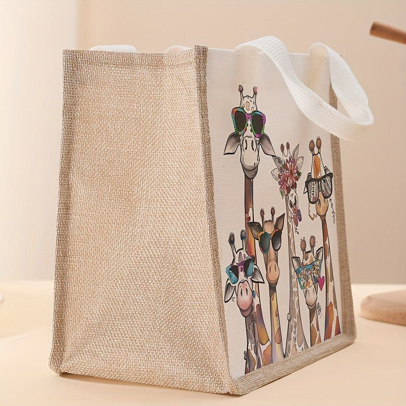 Giraffe Print Tote Bag