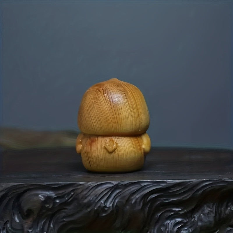Carved Wood Chick Figurine