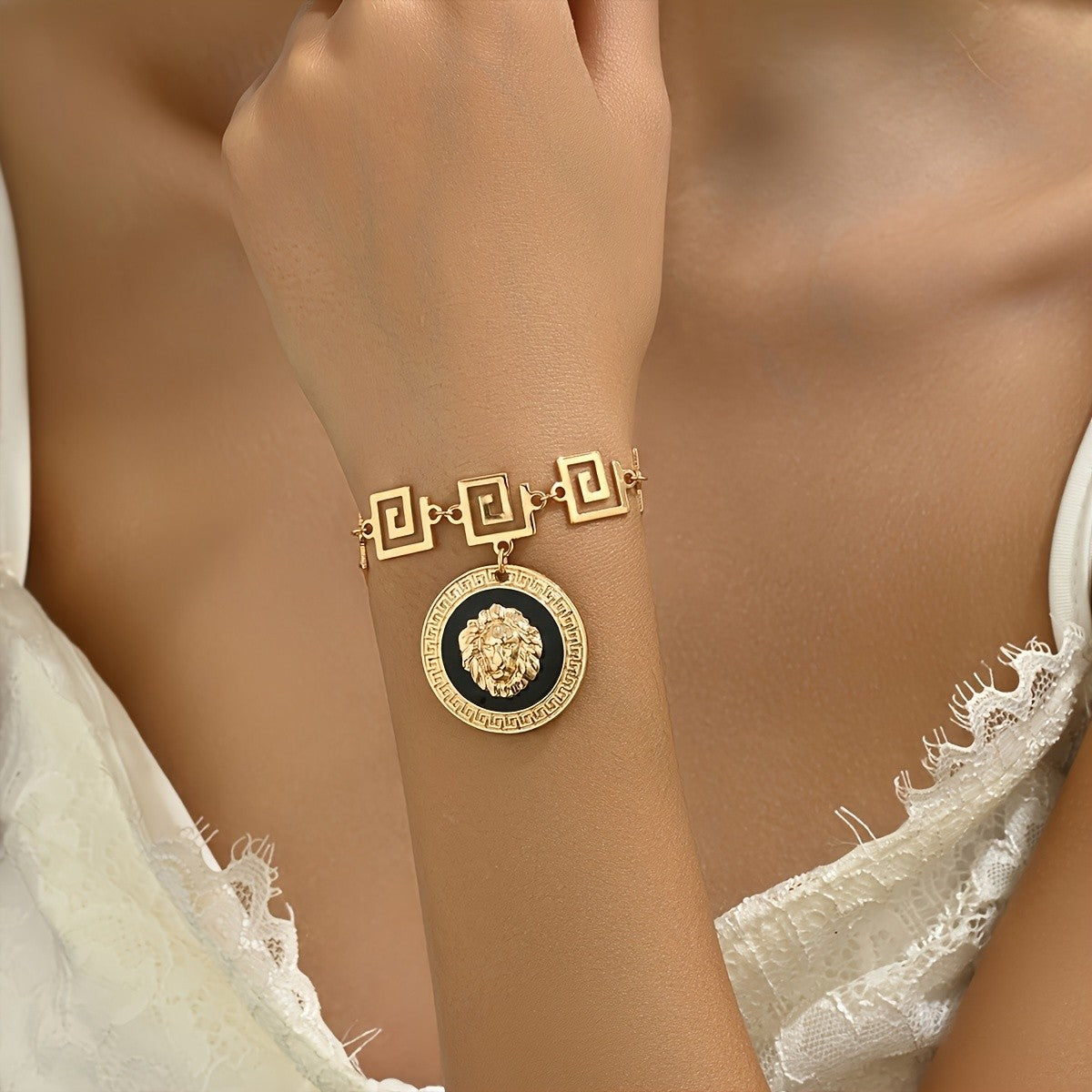Lion Medallion Bracelet