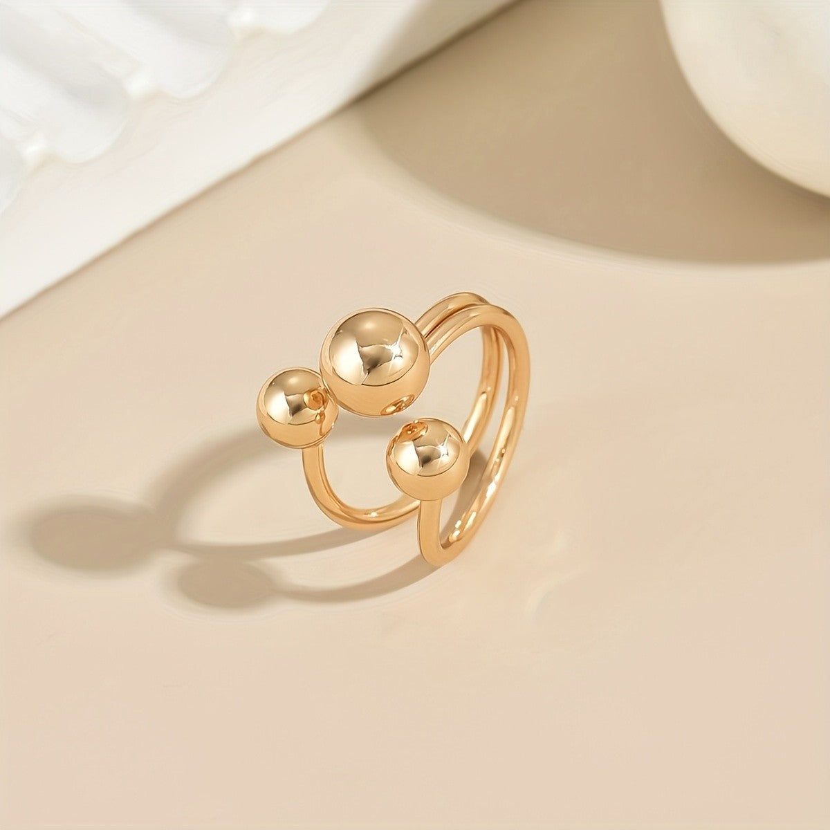 Gold-Tone Planet Open Ring