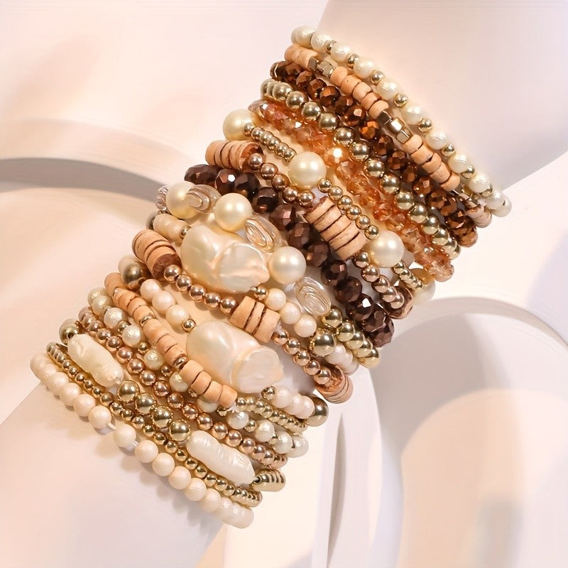 Baroque Pearl Stack Bracelet Set