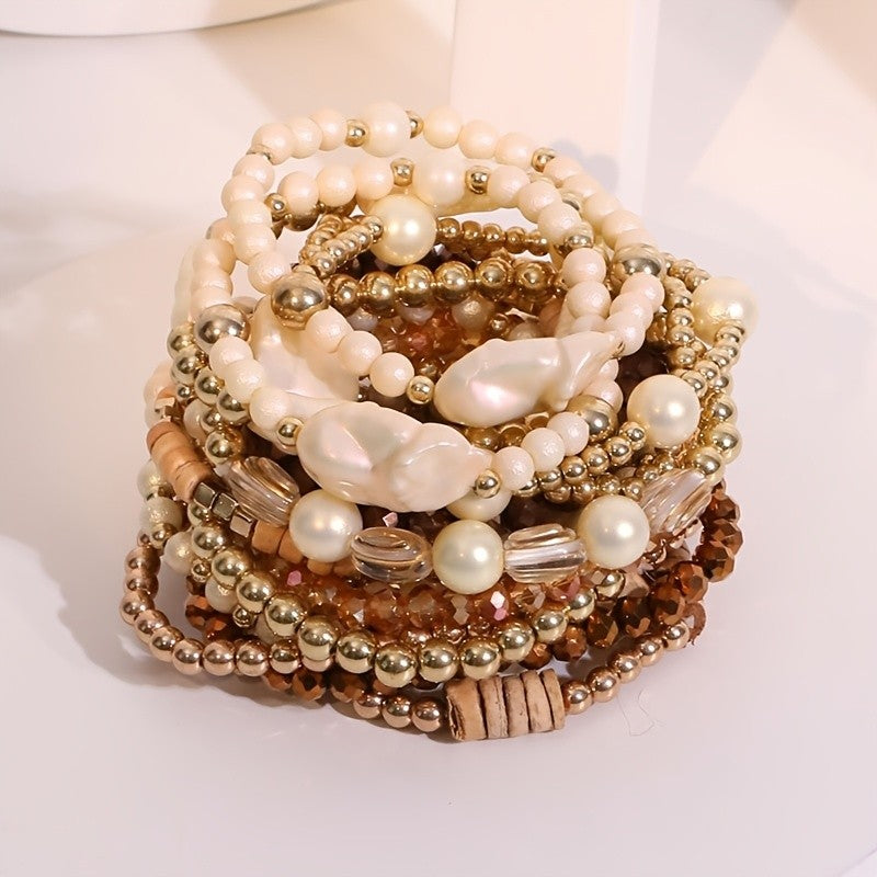 Baroque Pearl Stack Bracelet Set