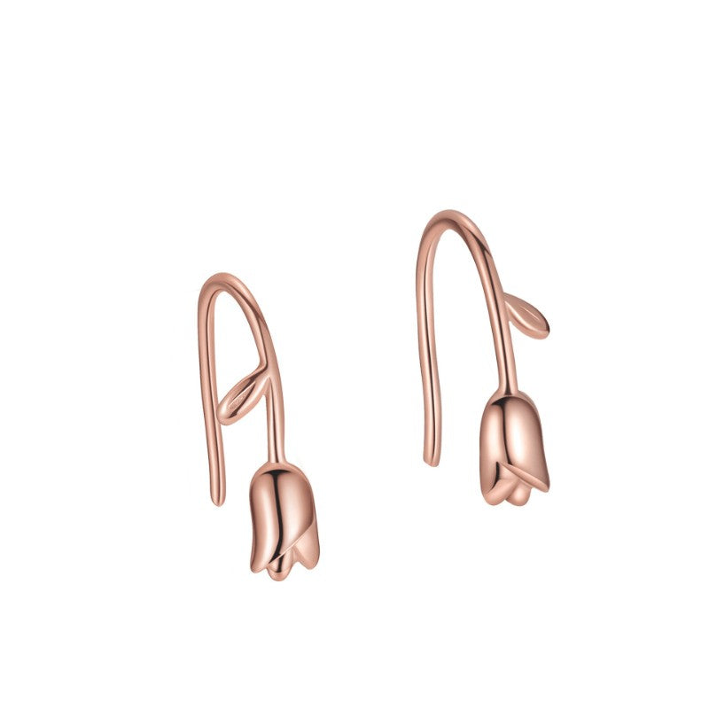 Curved Tulip Drop Earrings