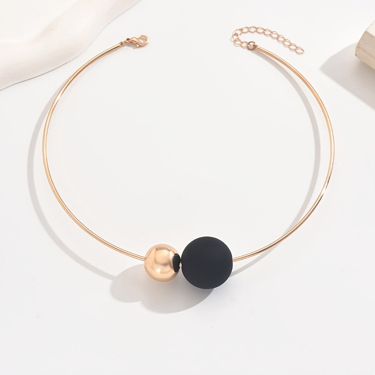Dual Sphere Choker Necklace