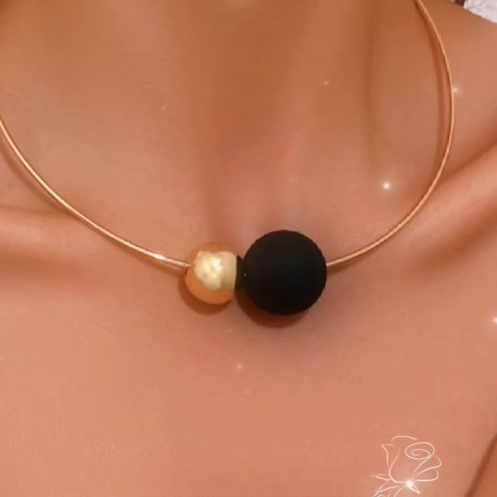 Dual Sphere Choker Necklace