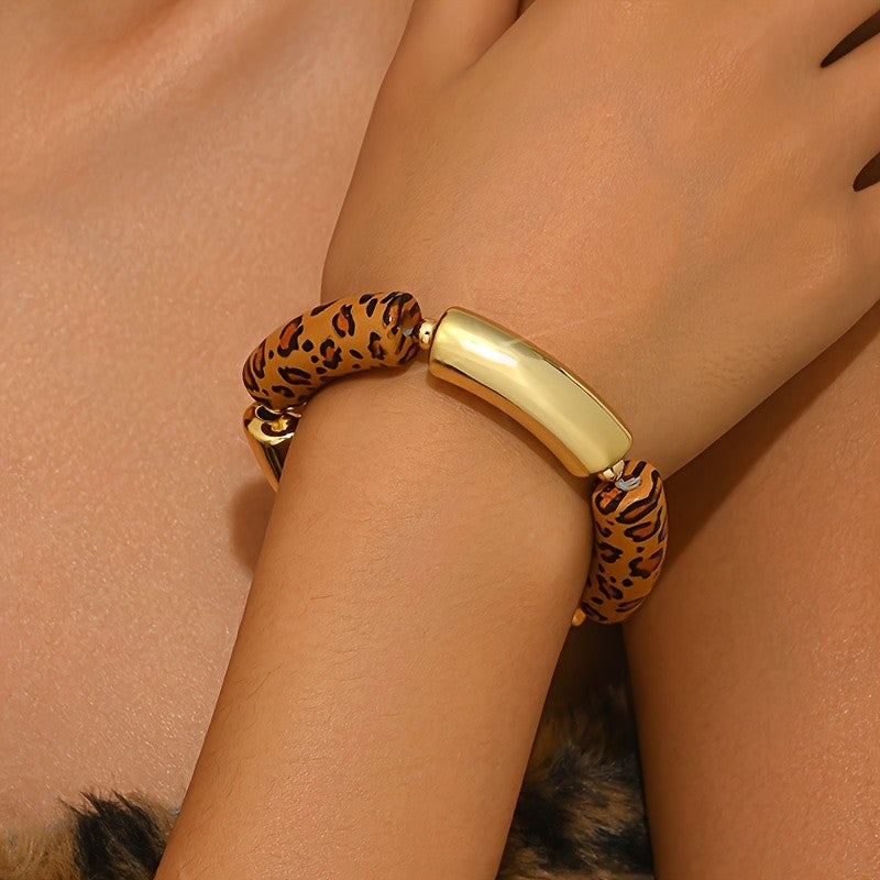 Leopard Geometric Bracelet