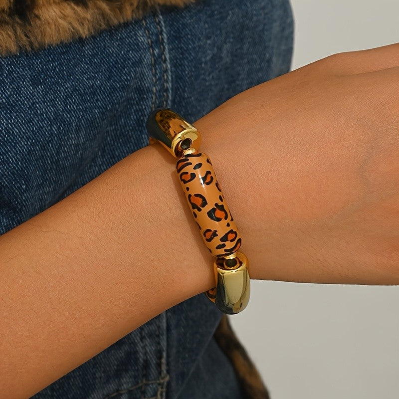 Leopard Geometric Bracelet
