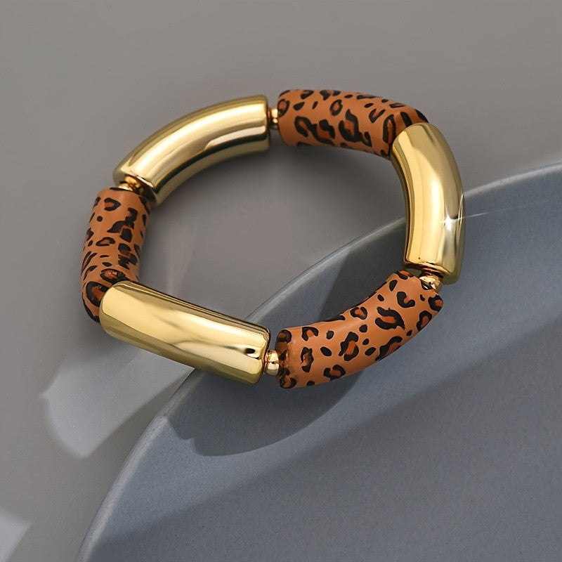 Leopard Geometric Bracelet