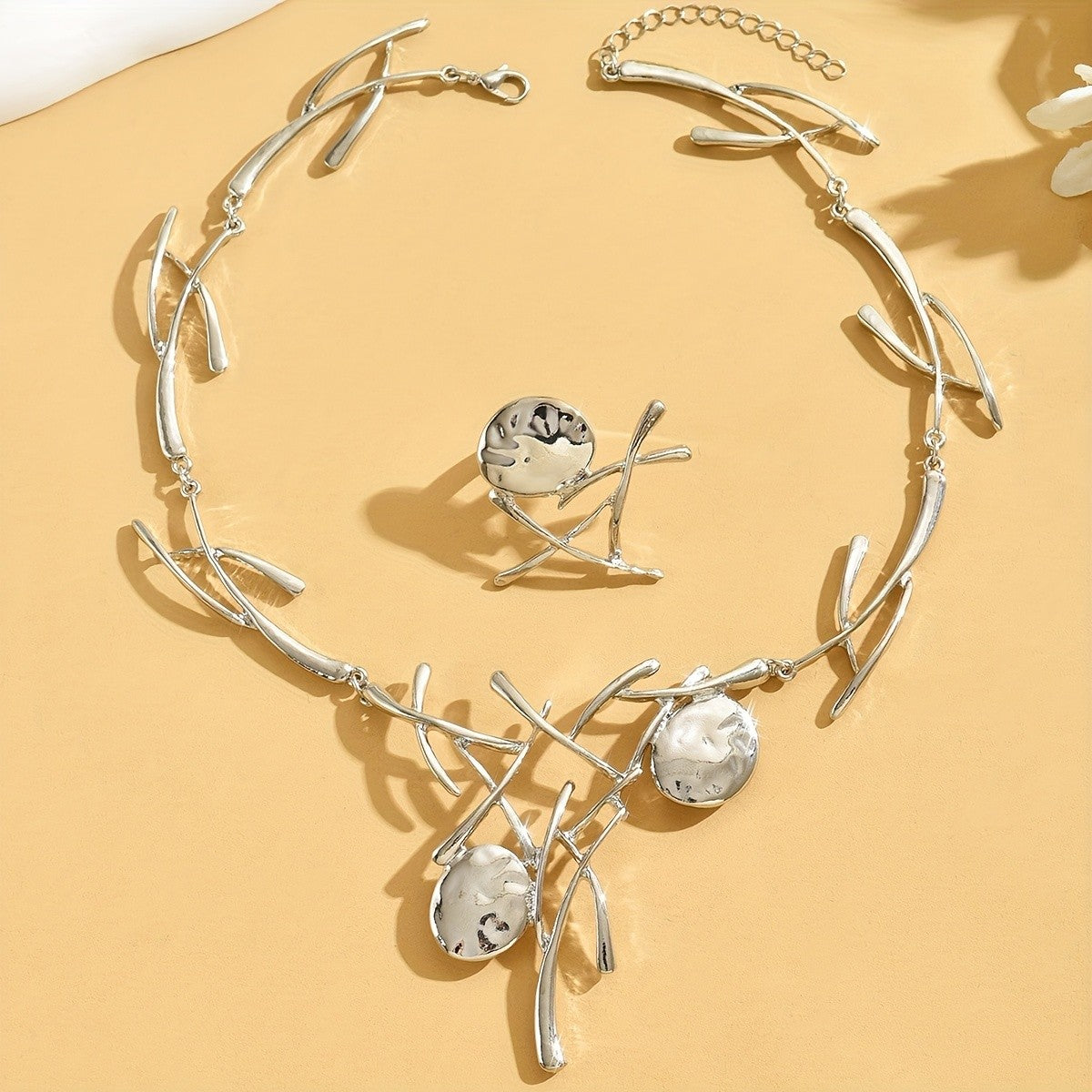 Branch & Oval Disc Jewelry Set