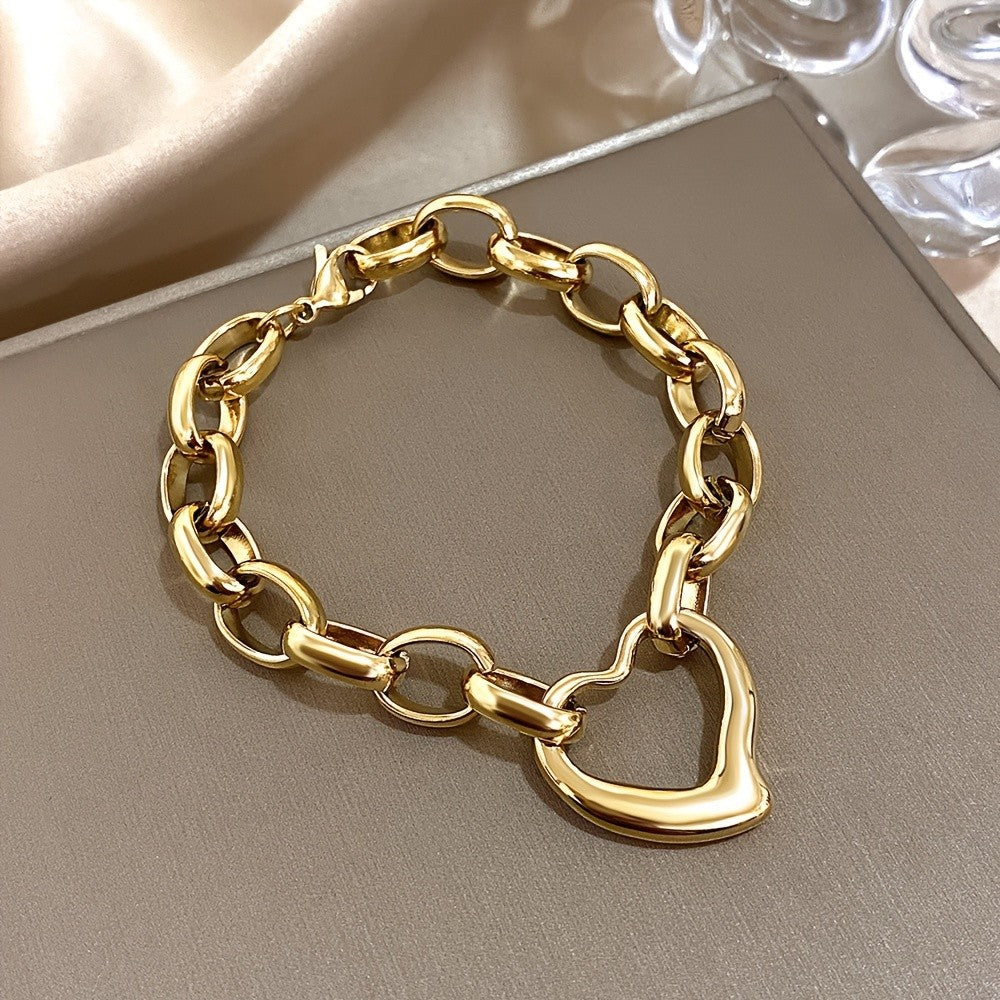 Open Heart Link Bracelet