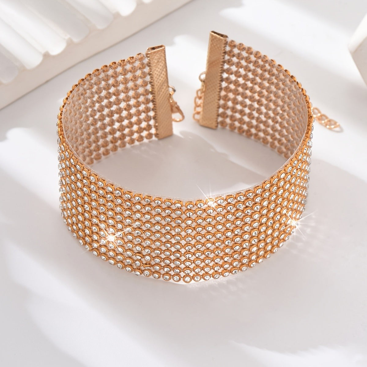 Crystal Mesh Anklet
