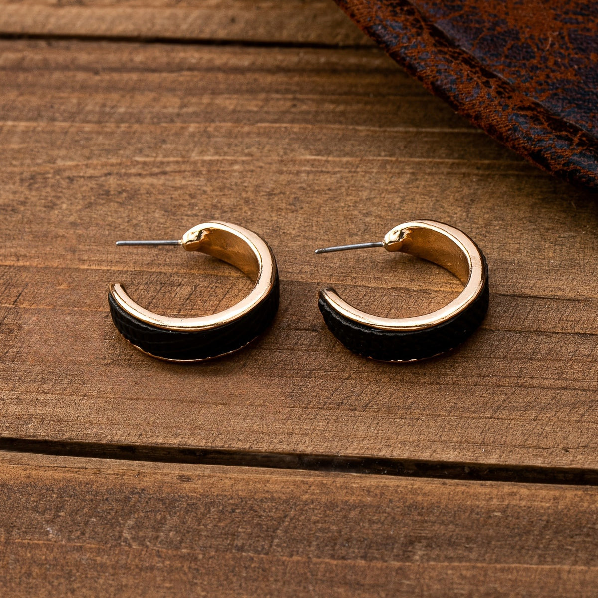 Fuzzy Leopard C-Hoop Earrings
