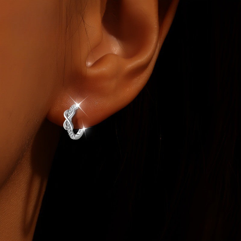 Crystal Infinity Hoop Earrings
