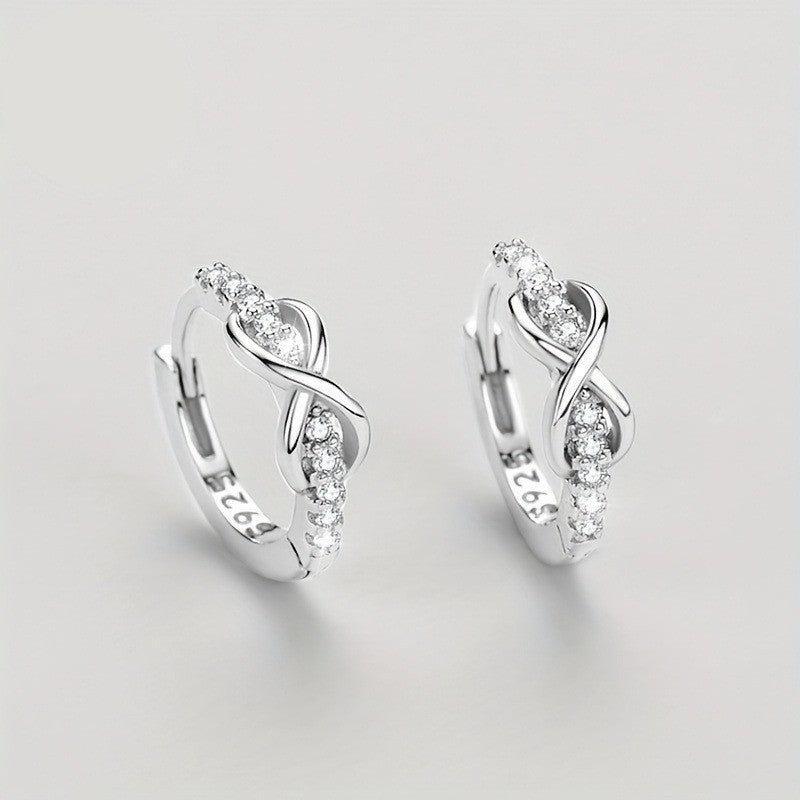Crystal Infinity Hoop Earrings