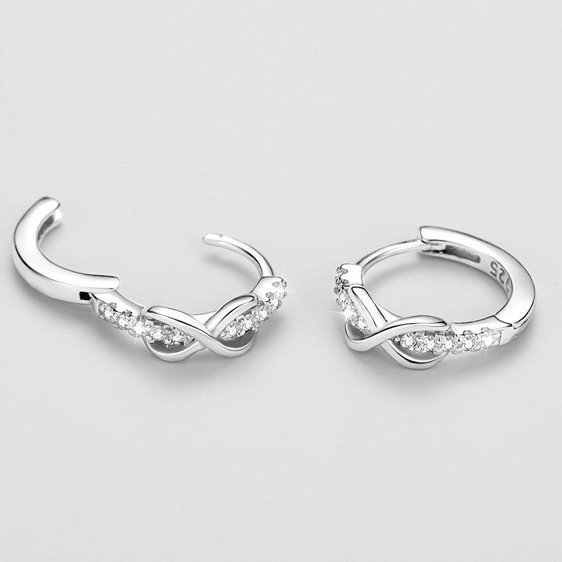 Crystal Infinity Hoop Earrings