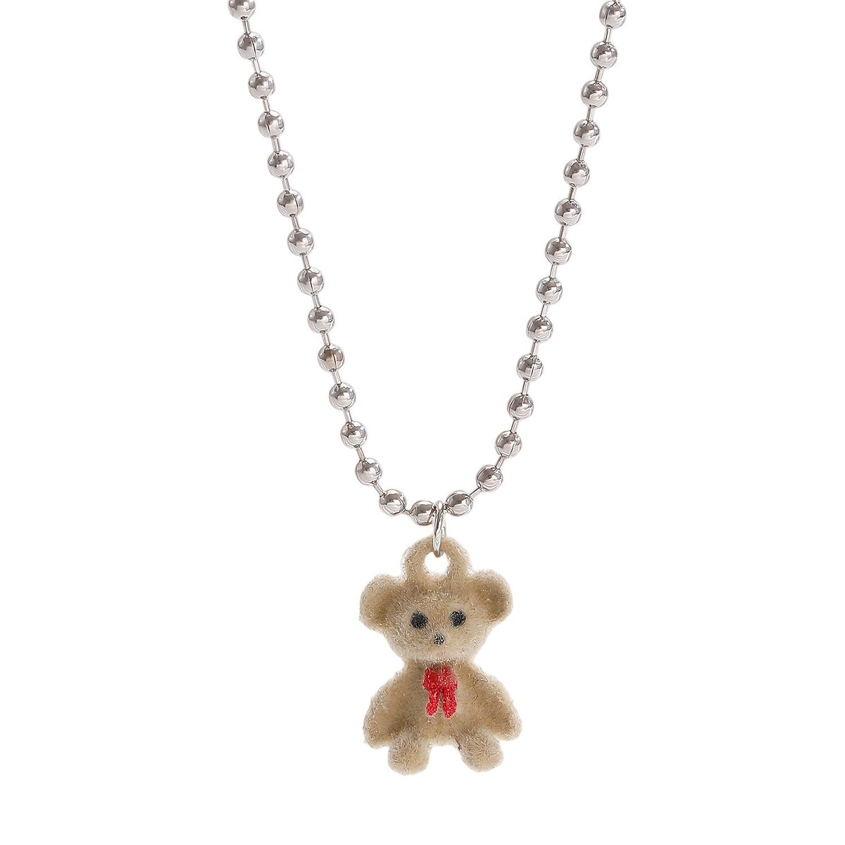 Plush Bear Pendant Necklace