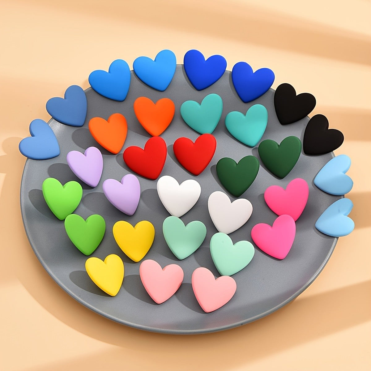 Chunky Acrylic Heart Earrings