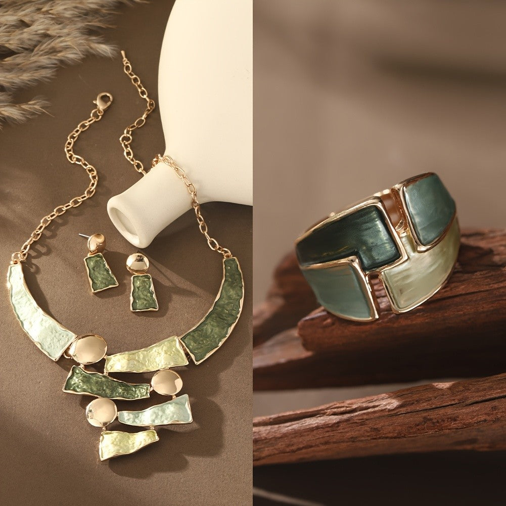 Mosaic Geometric Jewelry Set