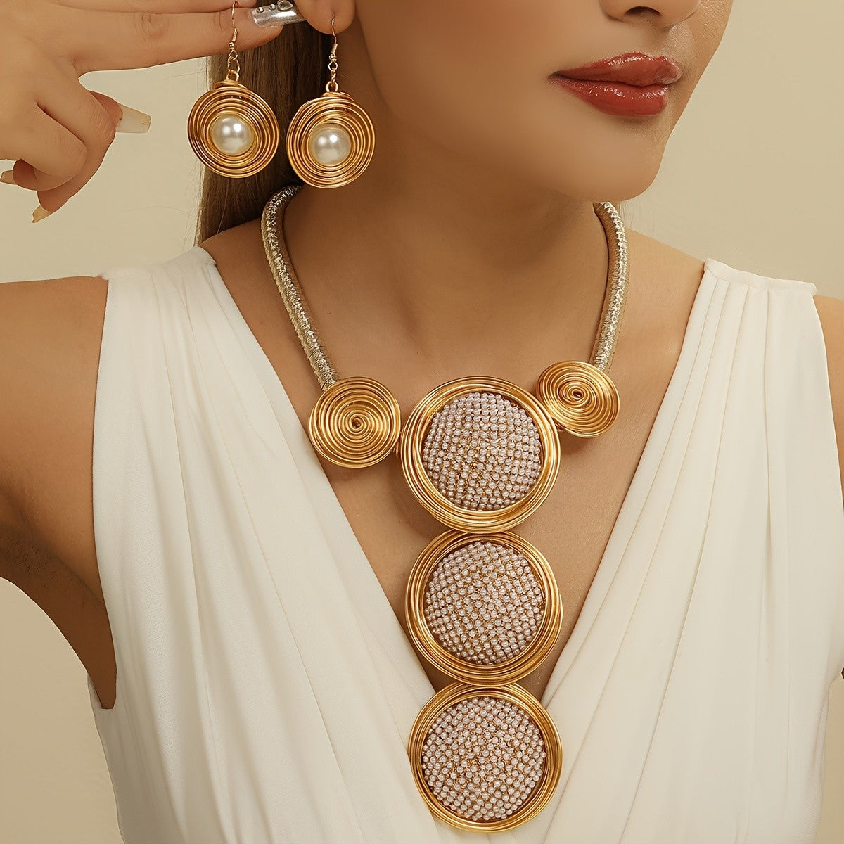 Spiral Circle Jewelry Set