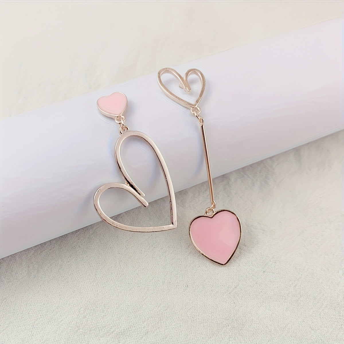 Asymmetric Heart Drop Earrings