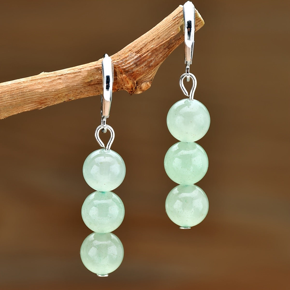 Multicolor Round Stone Drop Earrings
