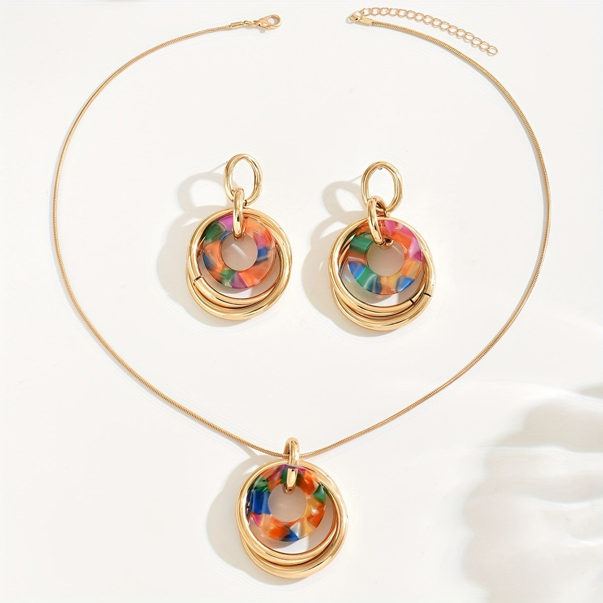 Multicolor Circle Jewelry Set