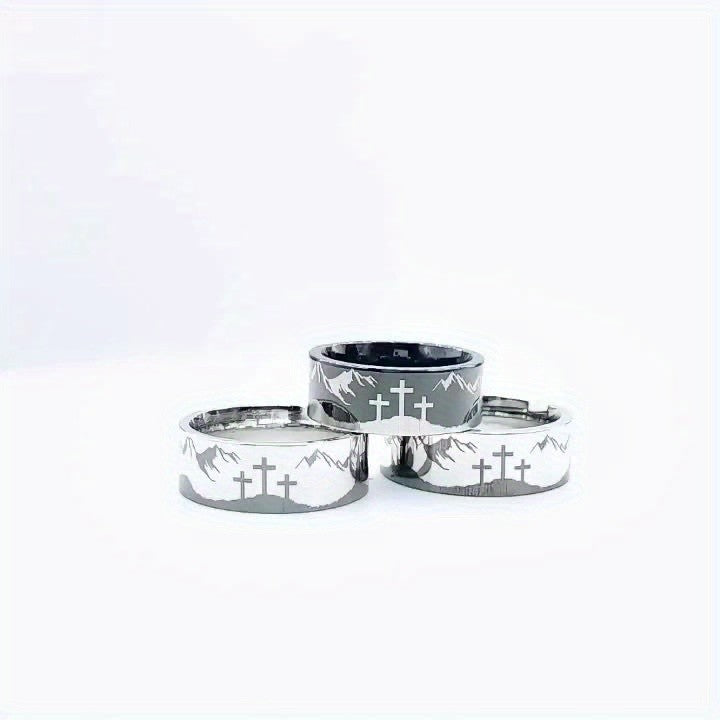 Mountain Peak Cross Ring