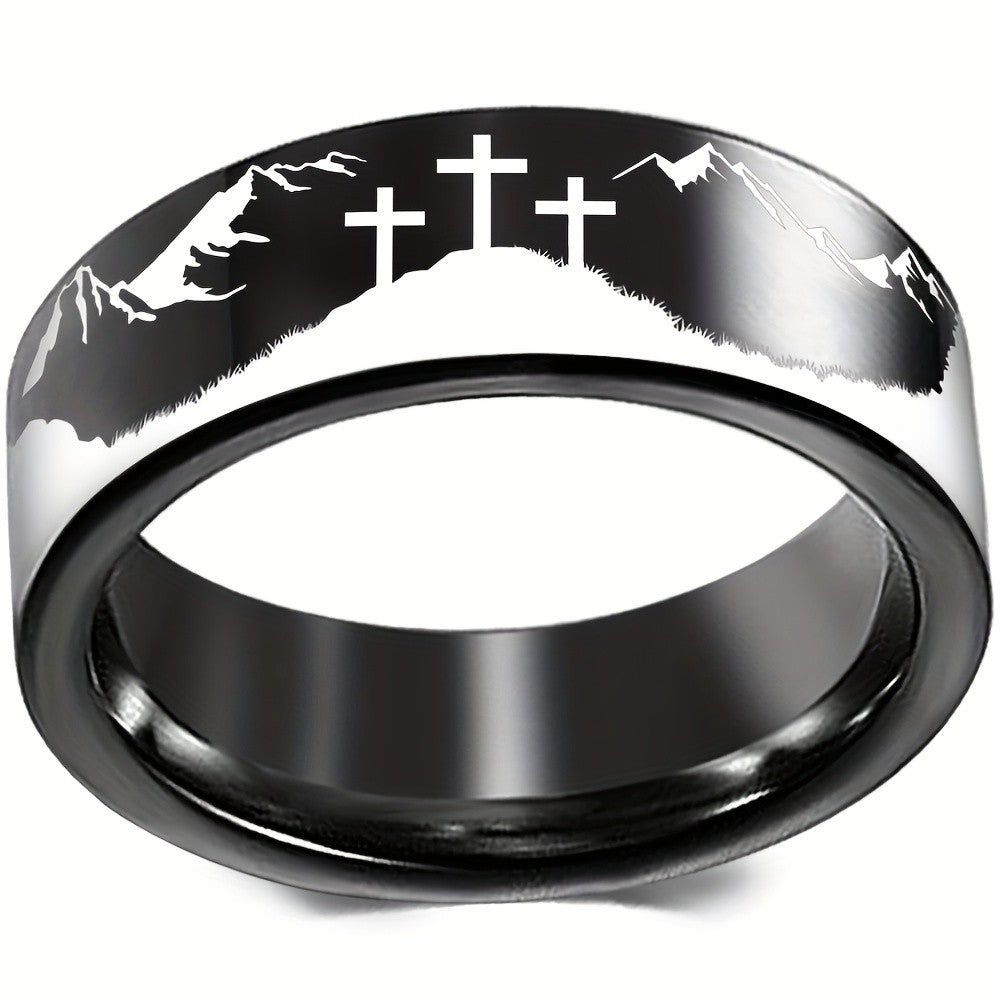 Mountain Peak Cross Ring