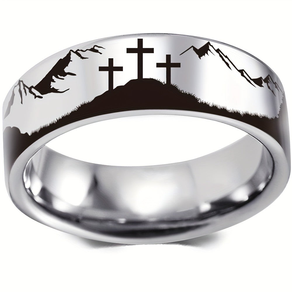 Mountain Peak Cross Ring