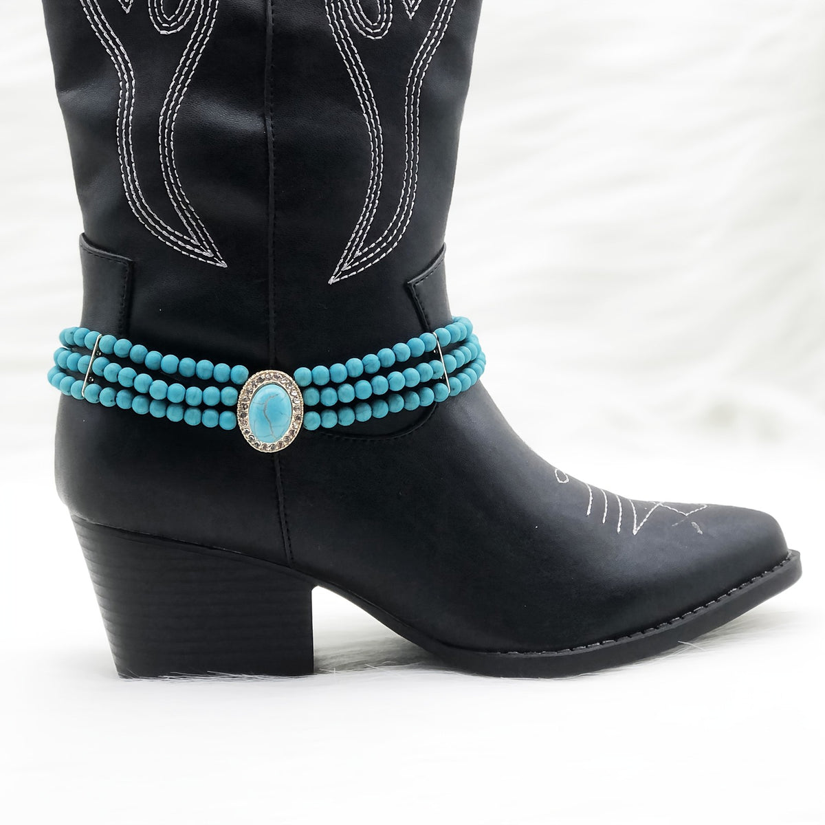 Turquoise Bead Boot Chain