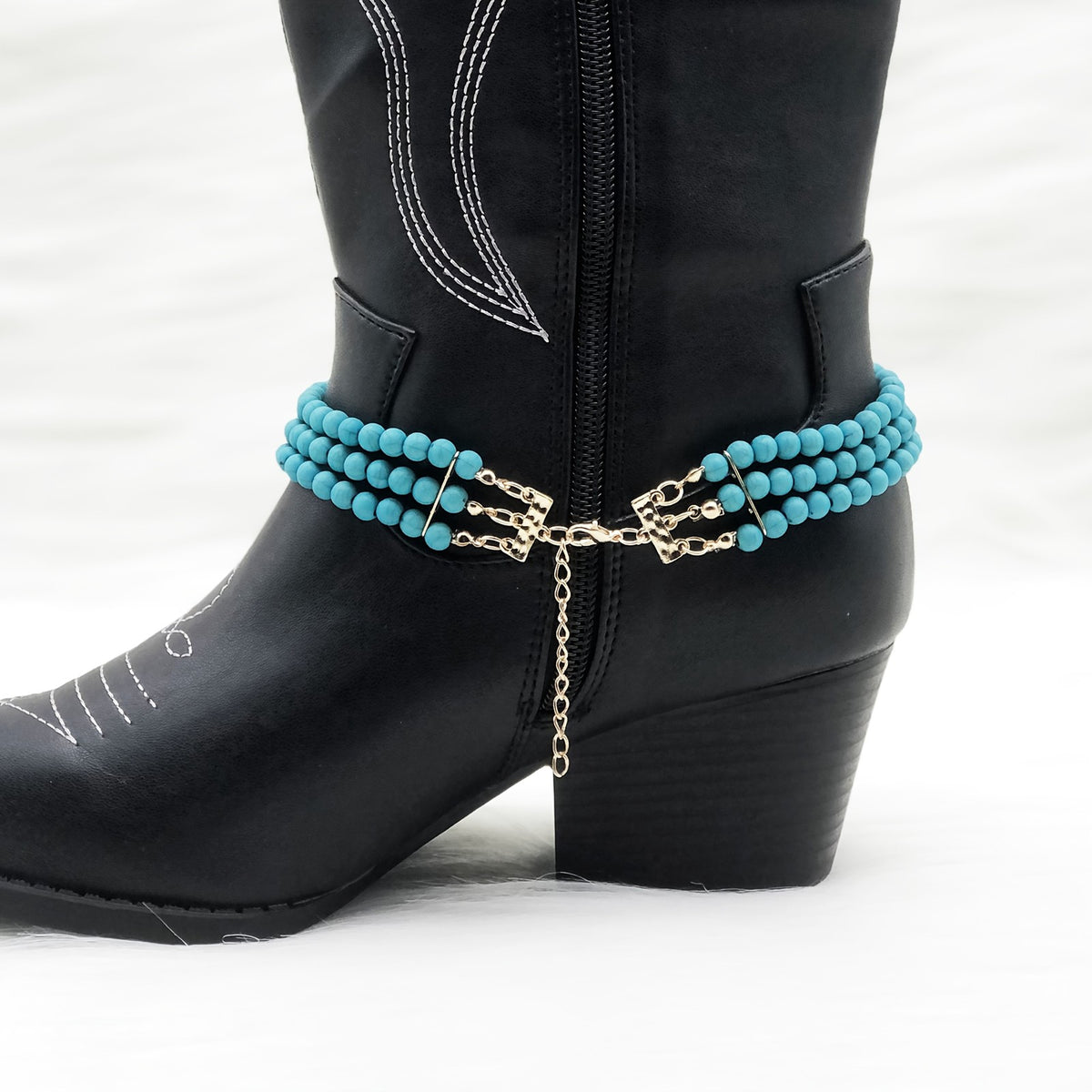 Turquoise Bead Boot Chain
