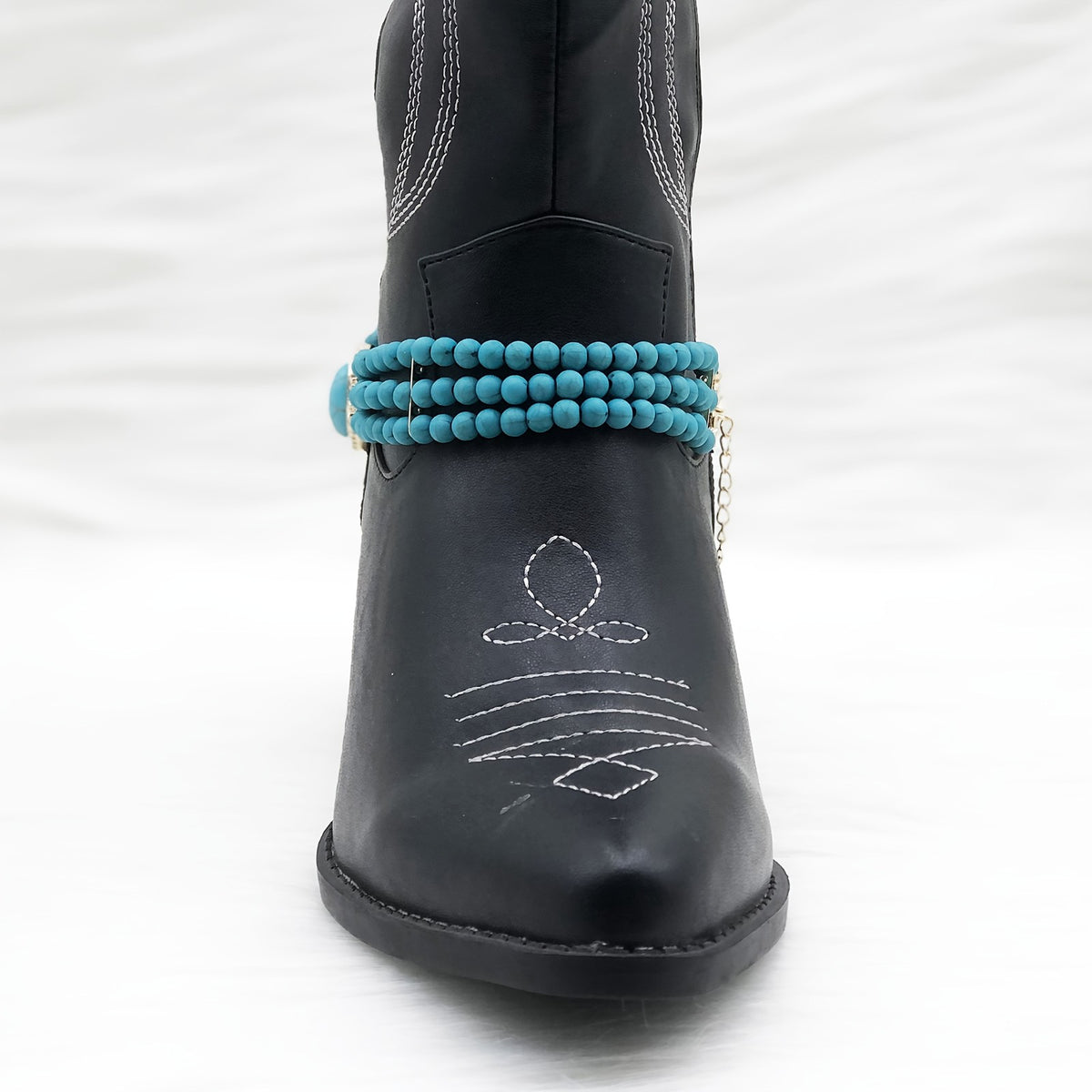 Turquoise Bead Boot Chain
