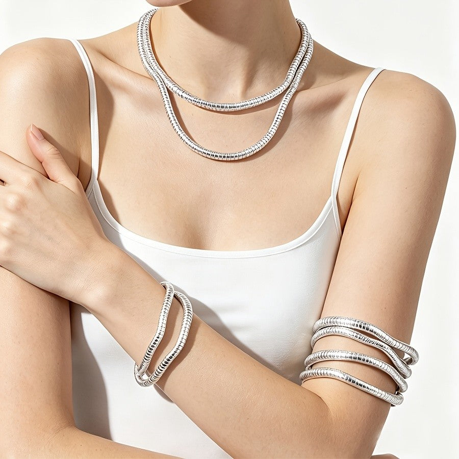 Stackable Snake Coil Jewelry Set
