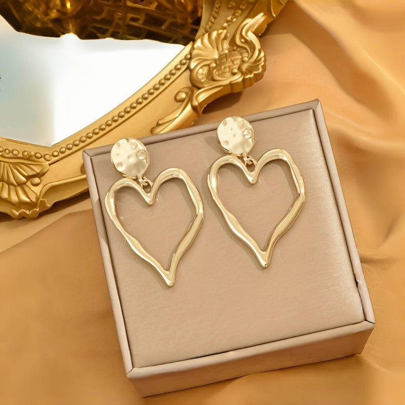 Irregular Heart Drop Earrings