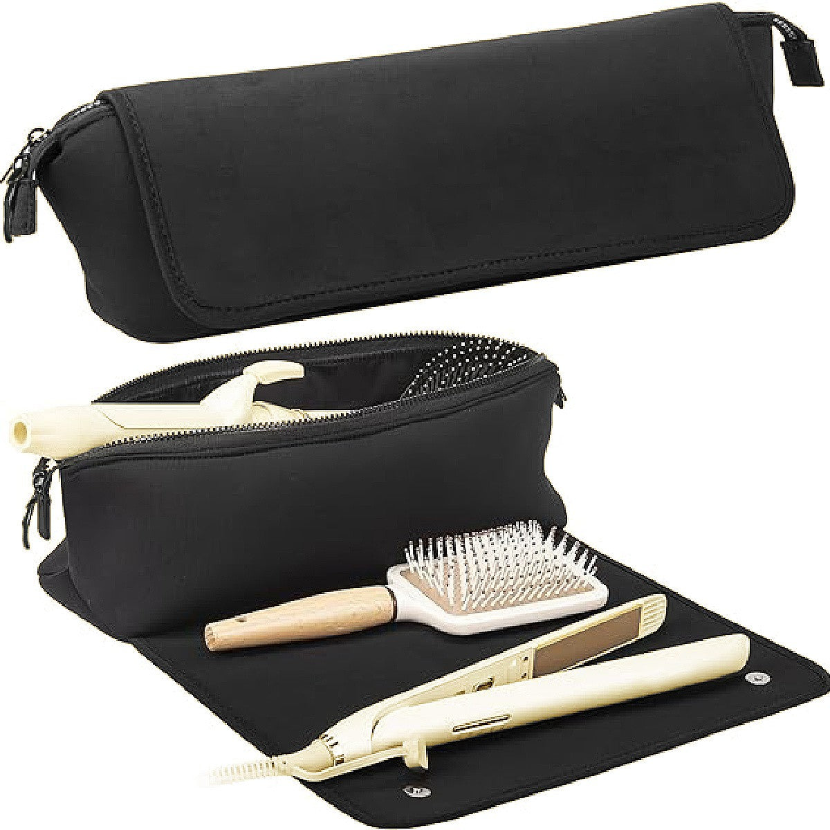 Black Styling Tool Travel Pouch