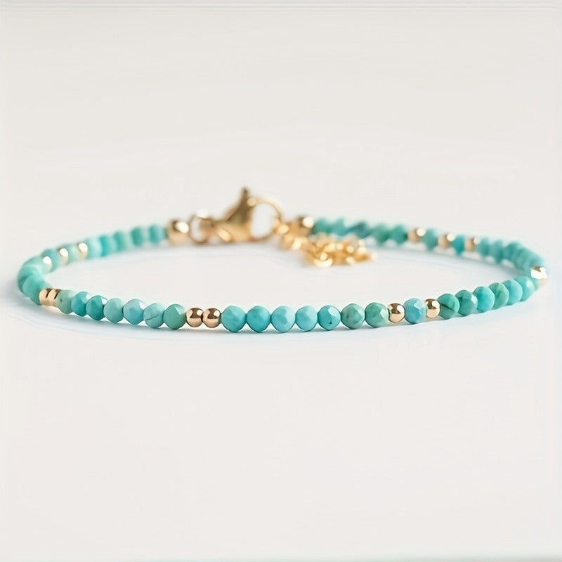 Turquoise Faceted Bead Bracelet