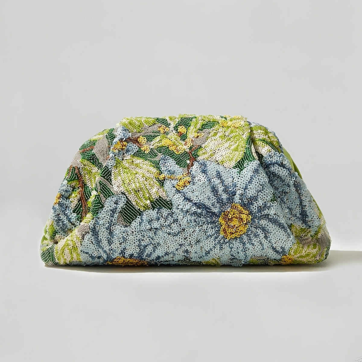 Floral Sequin Clutch