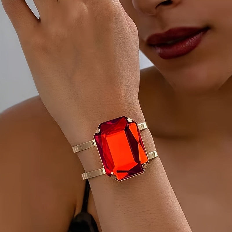 Black Octagon Bracelet & Ring Set