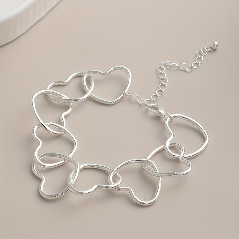 Open Heart Circle Bracelet
