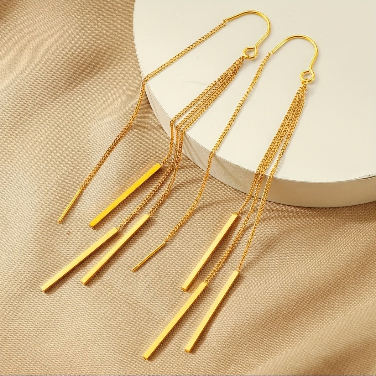 Triple Bar Threader Earrings
