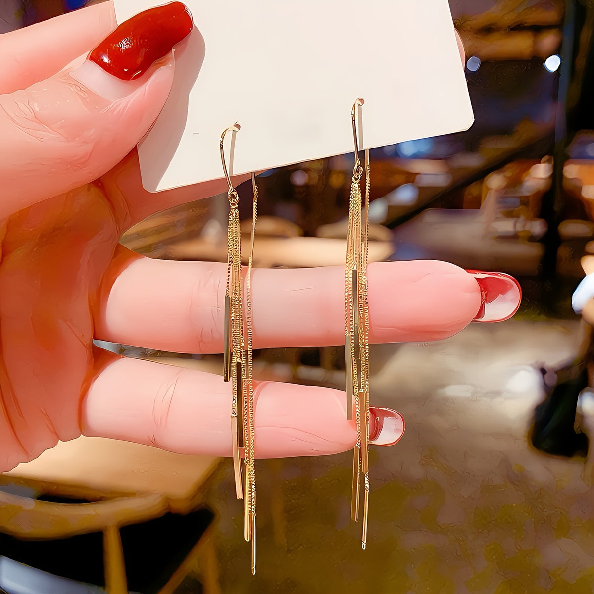 Triple Bar Threader Earrings