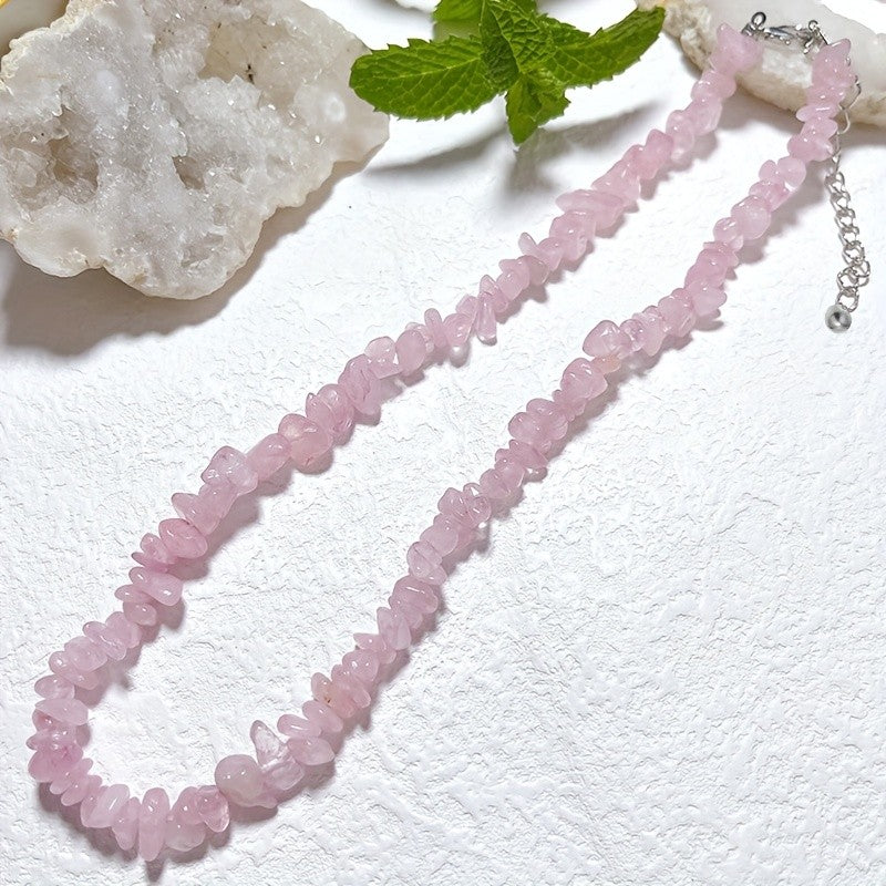 Natural Stone Chip Necklace & Bracelet Set
